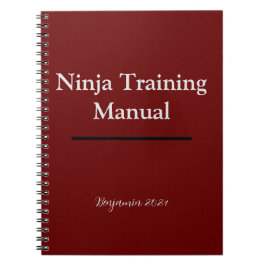 Caderno Espiral Manual de treinamento personalizado Ninja Notebook