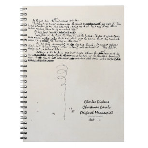 CADERNO ESPIRAL MANUSCRITO DE CHARLES DICKENS DAS CANÇÕES DE NAT