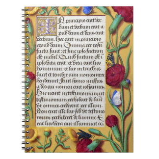 Caderno Espiral Manuscrito Iluminado Medieval Gospel Rua John