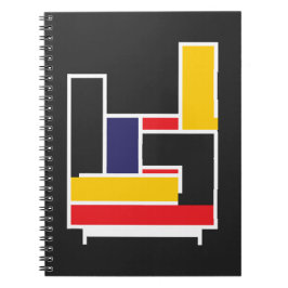 Caderno Espiral Mão do Rock Mondrian