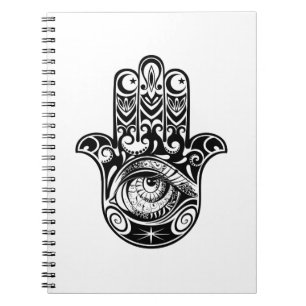 Caderno Espiral Mão Zendoodle de Hamsa