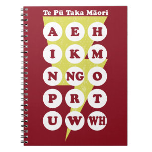Caderno Espiral Maori Alphabet Learning Te Reo