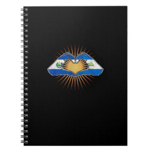 Caderno Espiral Mãos Corações de El Salvador e Nicarágua