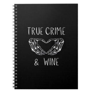 Caderno Espiral Mãos De Esqueleto Do Crime E Do Vinho