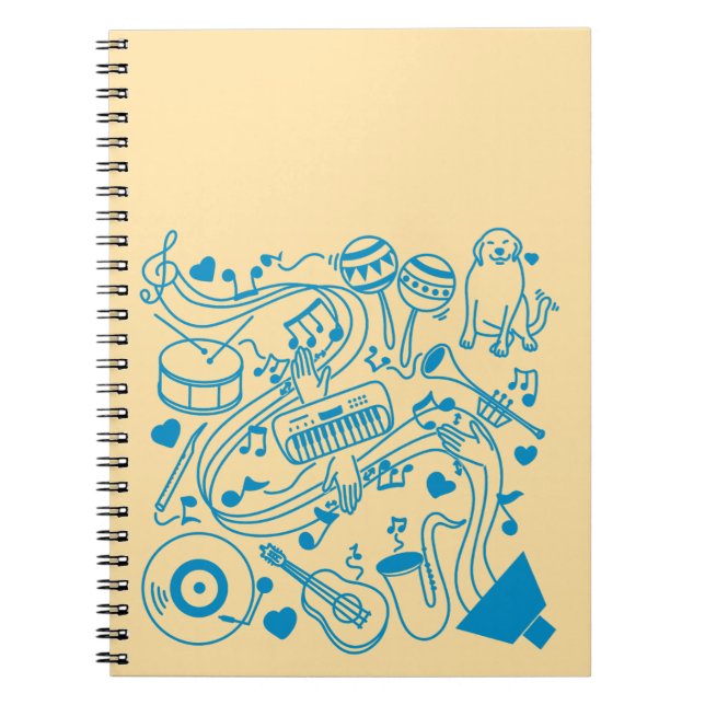 Caderno Espiral Mãos de Música - Design ASL (Frente)