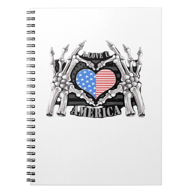 Caderno Espiral Mãos do Esqueleto da América (Frente)