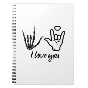 Caderno Espiral Mãos Formadas - Mãos Corações do Esqueleto