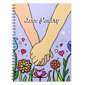 Caderno Espiral Mãos guardarando românticas - namorando/presente