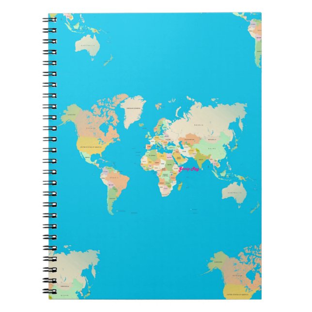 Caderno Espiral mapa (Frente)