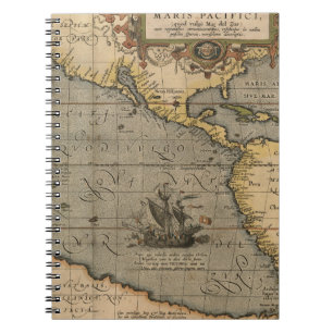 Caderno Espiral Mapa antigo antigo inspirado (14) Bagagem