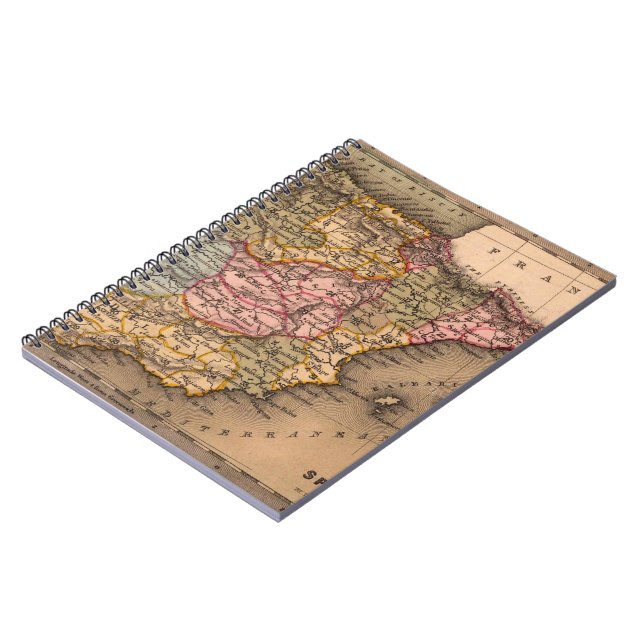 Caderno Espiral Mapa antigo antigo inspirado (5) (Left Side)
