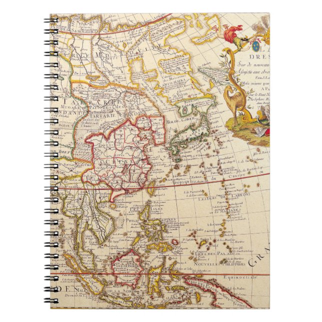 Caderno Espiral Mapa antigo antigo inspirado (6) (Frente)