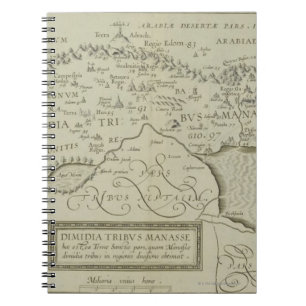 Caderno Espiral Mapa antigo da Terra Santa