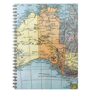 Caderno Espiral MAPA: AUSTRÁLIA, c1890