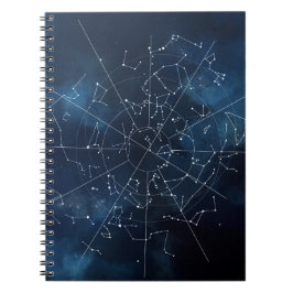Caderno Espiral Mapa celestial