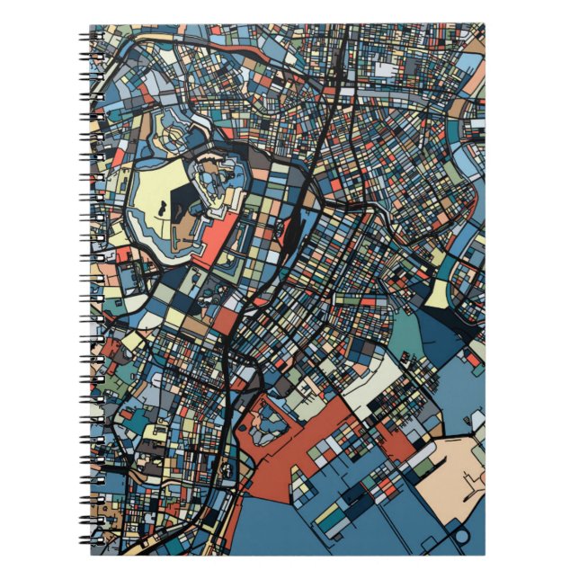 Caderno Espiral Mapa colorido de Tokyo (Frente)