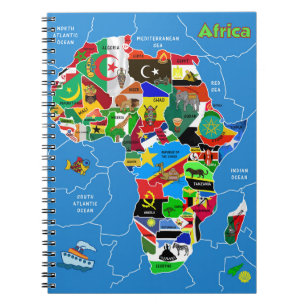 Caderno Espiral Mapa da África