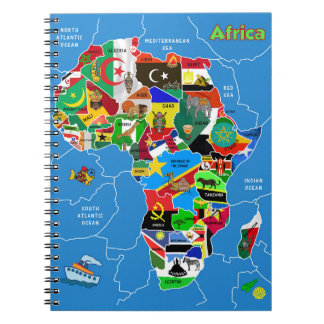 Caderno Espiral Mapa da África