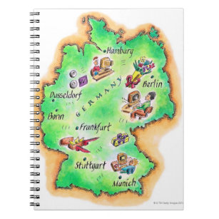 Caderno Espiral Mapa da Alemanha
