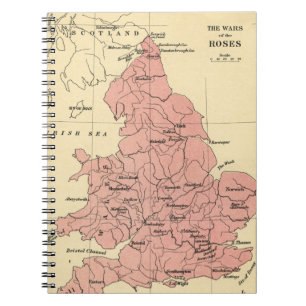 Caderno Espiral Mapa da guerra dos rosas