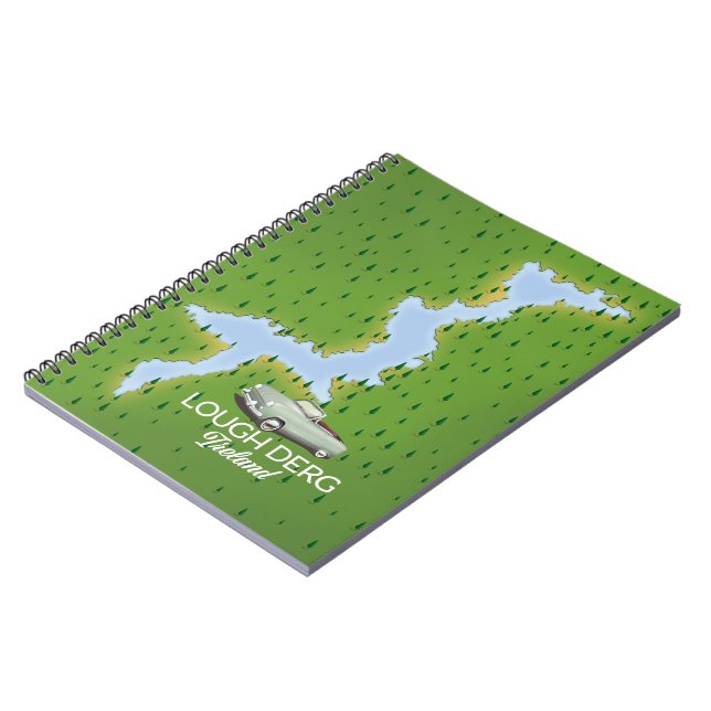 Caderno Espiral Mapa da Lough Derg Irlanda (Left Side)