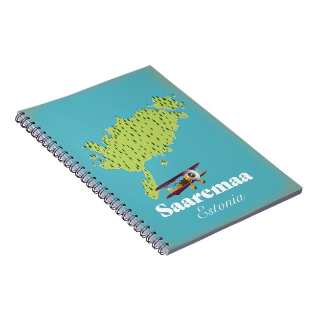 Caderno Espiral Mapa da Saaremaa Estônia (Lado Direito)
