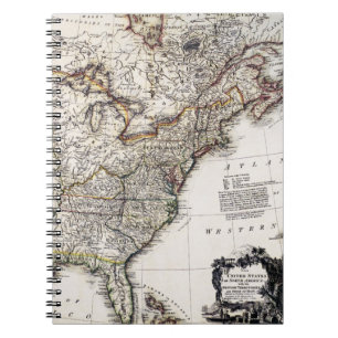 CADERNO ESPIRAL MAPA DE AMÉRICA, 1809