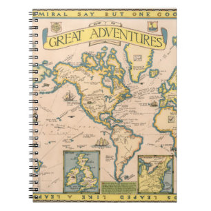 Caderno Espiral Mapa de Aventuras de Excelentes