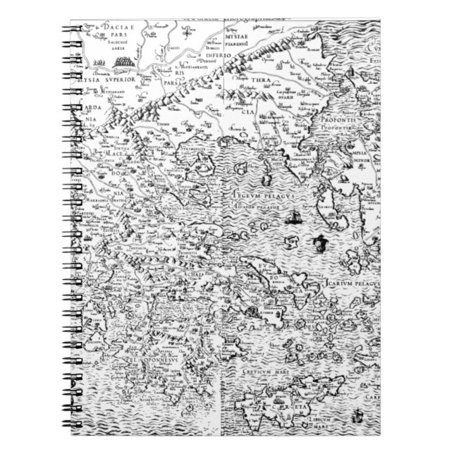 Caderno Espiral Mapa De Grécias Antigas (Frente)