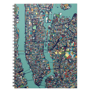 Caderno Espiral Mapa de Manhattan New York