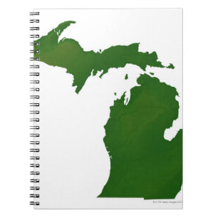 Caderno Espiral Mapa de Michigan