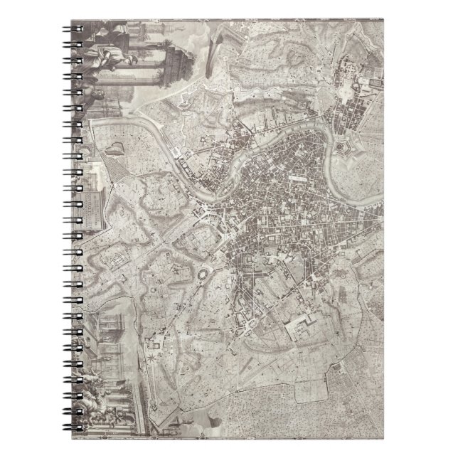Caderno Espiral Mapa de Nolli por Pietro Campana, Carlo Nolli, Roc (Frente)