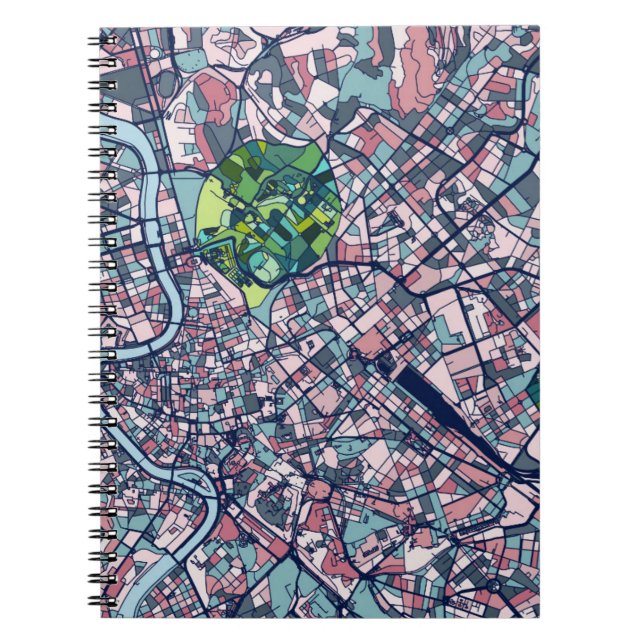 Caderno Espiral Mapa de Roma Italia (Frente)