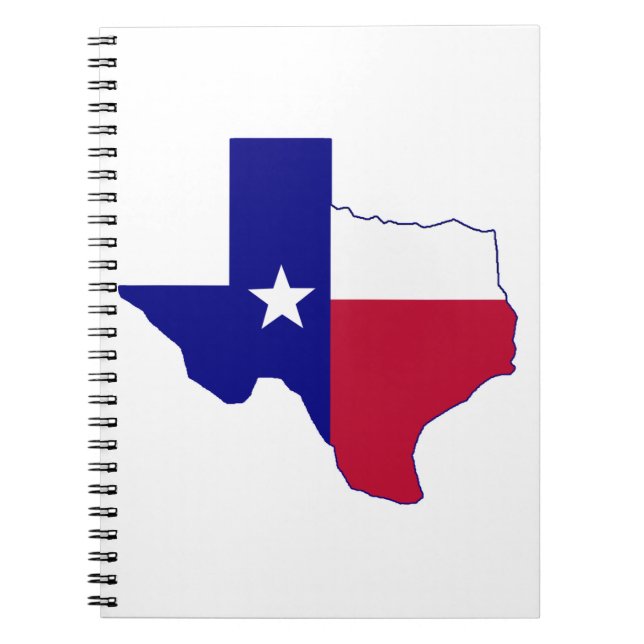 Caderno Espiral Mapa de Sinalizador do Texas (Frente)