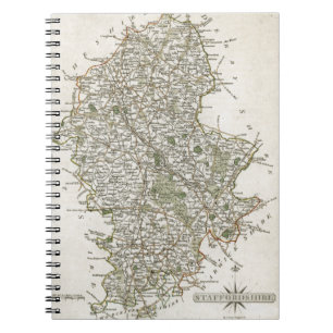 CADERNO ESPIRAL MAPA DE STAFFORDSHIRE, 1793