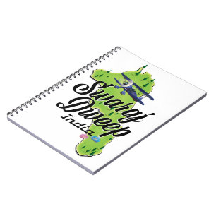 Caderno Espiral Mapa de Swaraj Dweep Índia