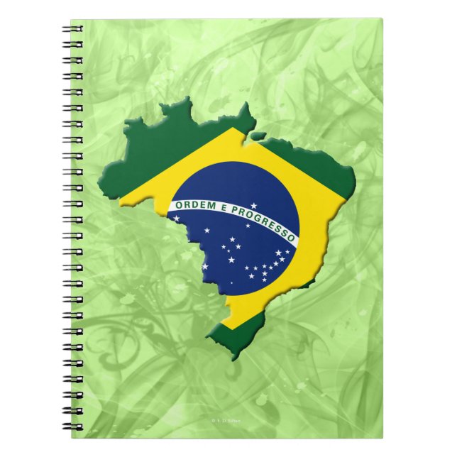 Caderno Espiral mapa do Brasil (Frente)