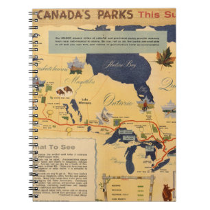 Caderno Espiral Mapa do Canadá - Parques do Canadá