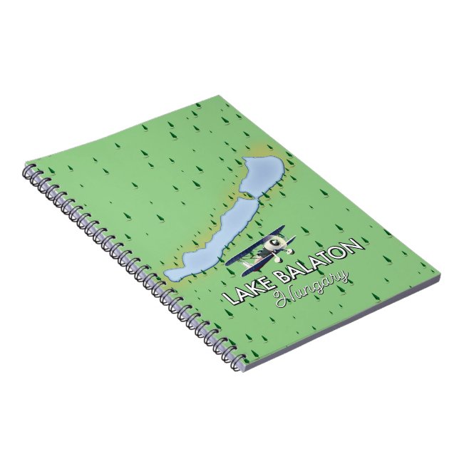 Caderno Espiral Mapa do Lago Balaton Hungria (Lado Direito)
