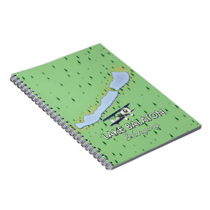Caderno Espiral Mapa do Lago Balaton na Hungria