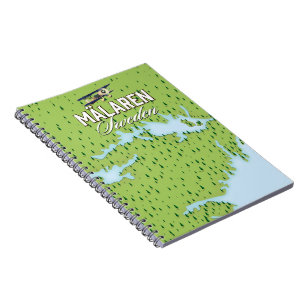 Caderno Espiral Mapa do Lago de Orta Itália