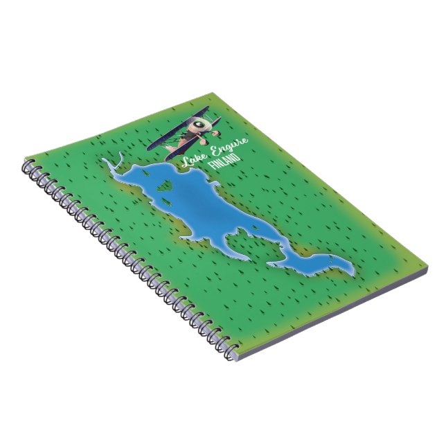 Caderno Espiral Mapa do Lago Engure Finlândia (Lado Direito)