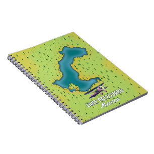 Caderno Espiral Mapa do Lago Pátzcuaro, México