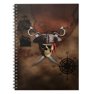 Caderno Espiral Mapa do pirata