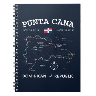 Caderno Espiral Mapa do Punta Cana