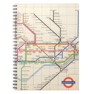 Caderno Espiral Mapa do Subsolo de Londres