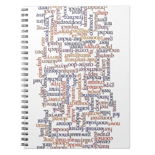 Caderno Espiral Mapa Doric da palavra