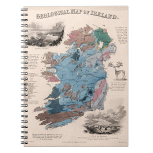 Caderno Espiral Mapa Geológico da Irlanda