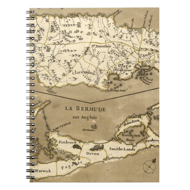 CADERNO ESPIRAL MAPA: JAMAICA, 1767 (Frente)