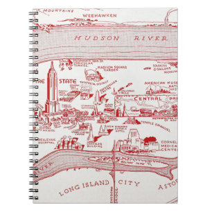 Caderno Espiral MAPA: MANHATTAN, c1935